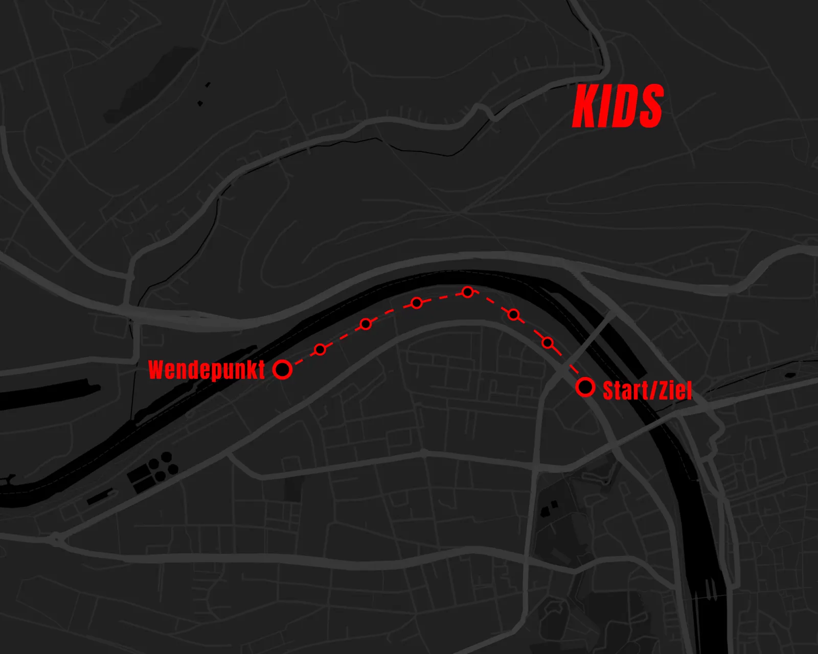 Streckenplan Rock the Race Kids mit Start und Ziel am Viehmarktplatz